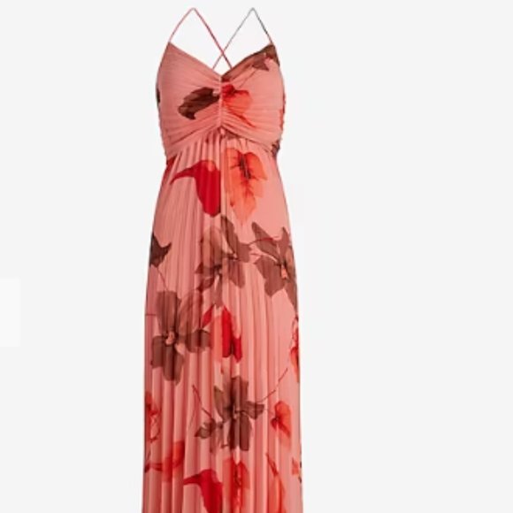 Express Dresses & Skirts - NEW w/ TAGS Pleated Floral Dress size Large